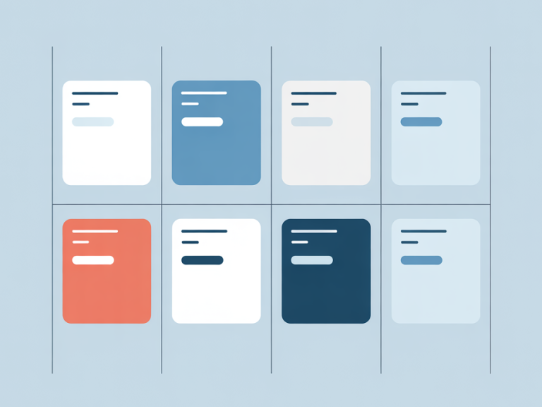 Abstract kanban board illustration